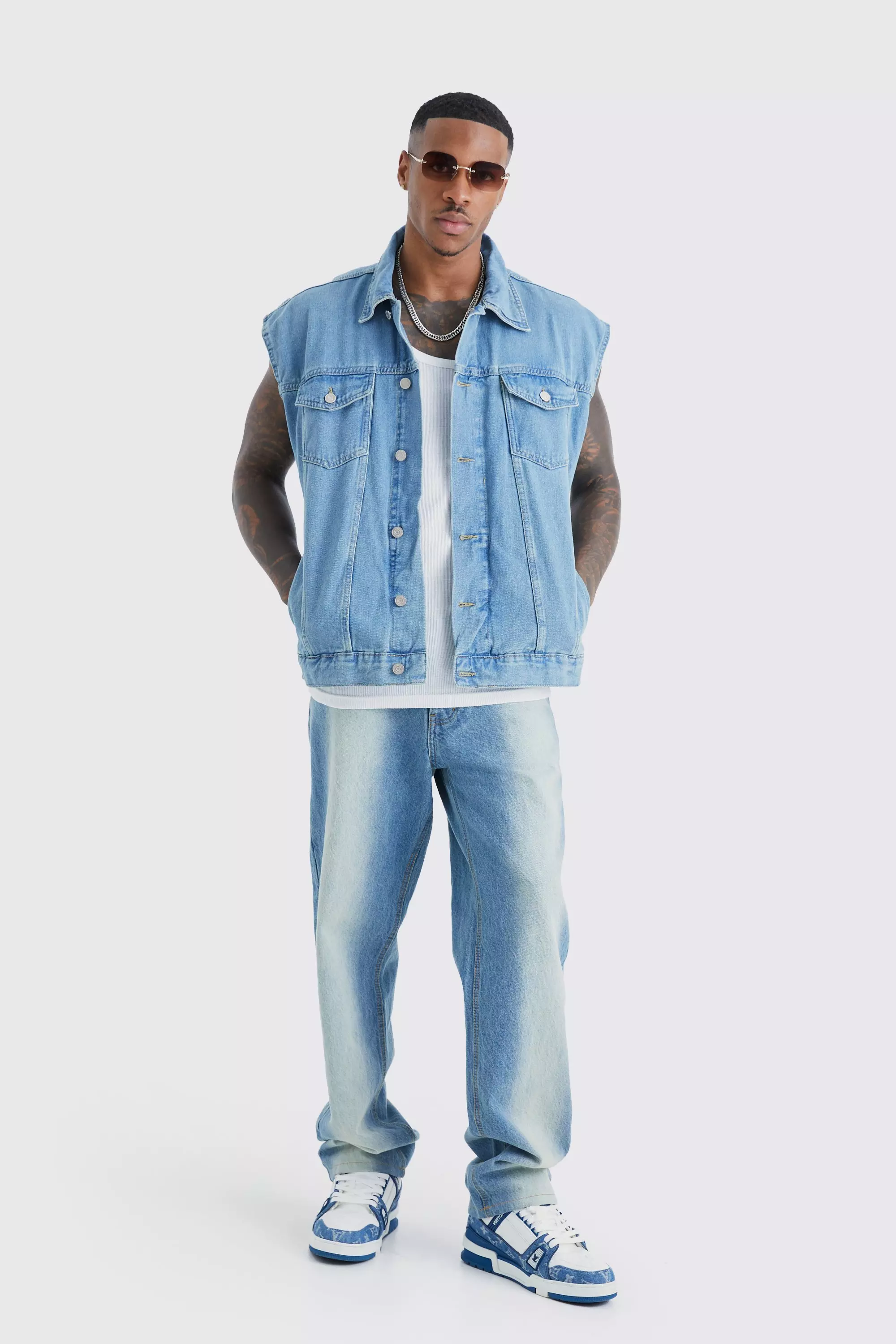 Light mens hot sale jean jacket